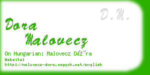 dora malovecz business card